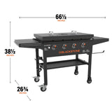 Heavy-Duty 4-Burner 36" Gas Griddle Station with Hard Cover